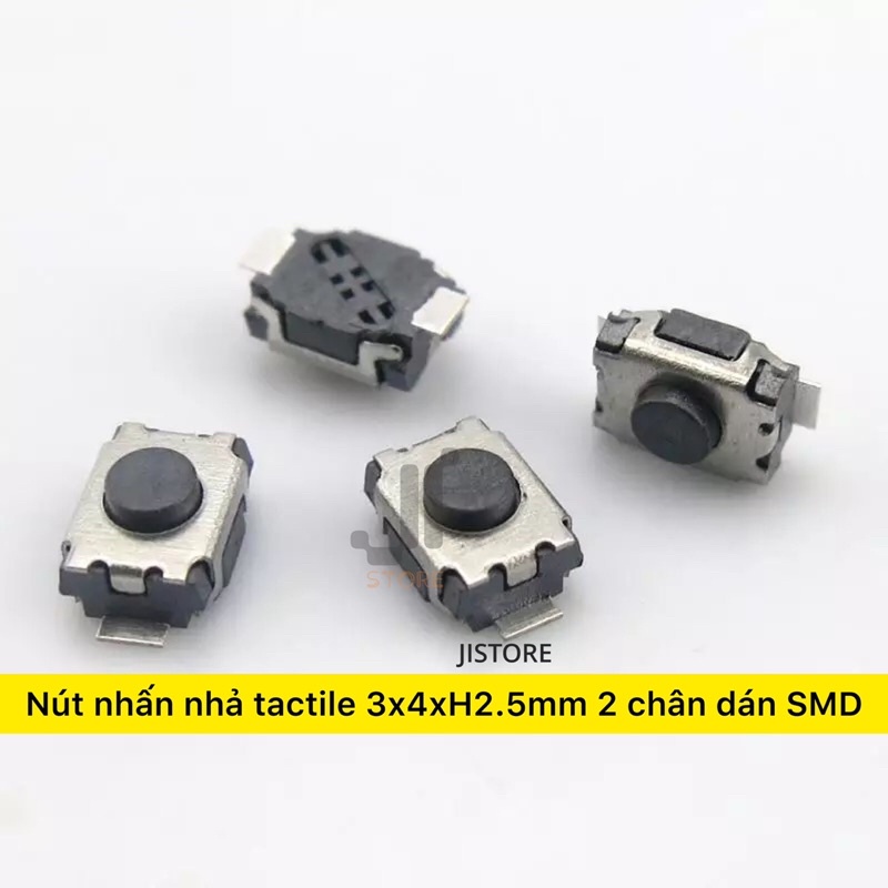 Combo 10 công tắc nút nhấn 2/4 chân SMD 3x4x2.5mm 2P/4P SMD tactile button micro switch
