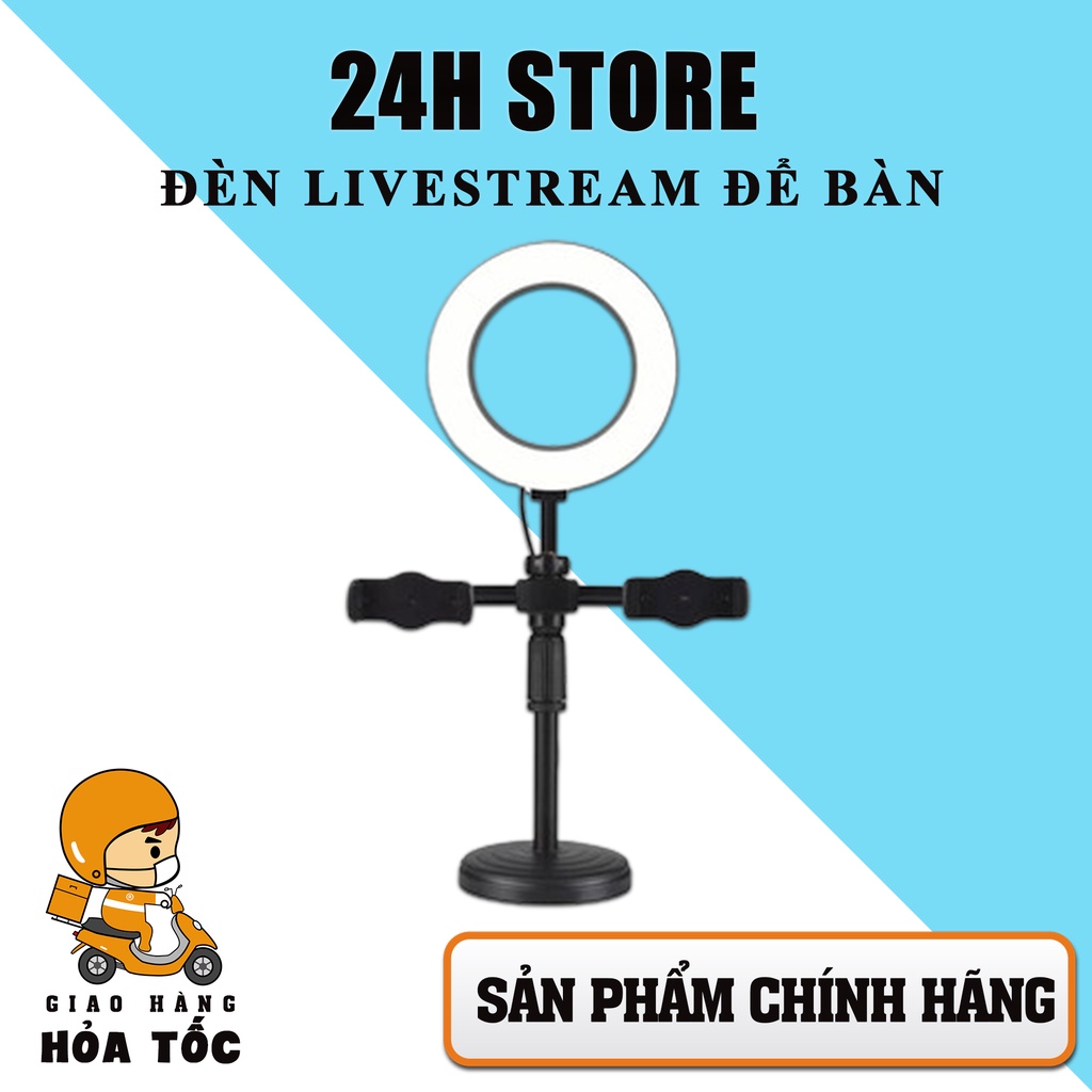 Đèn Livestream Để Bàn 2 Kẹp Điện Thoại siêu bền