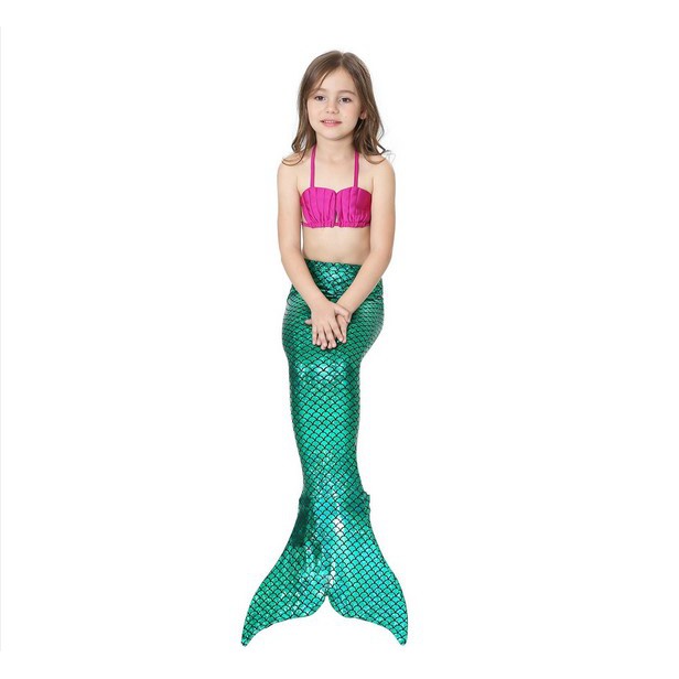 Đồ bơi nàng tiên cá đủ màu cho bé gái 120cm đến 150cm