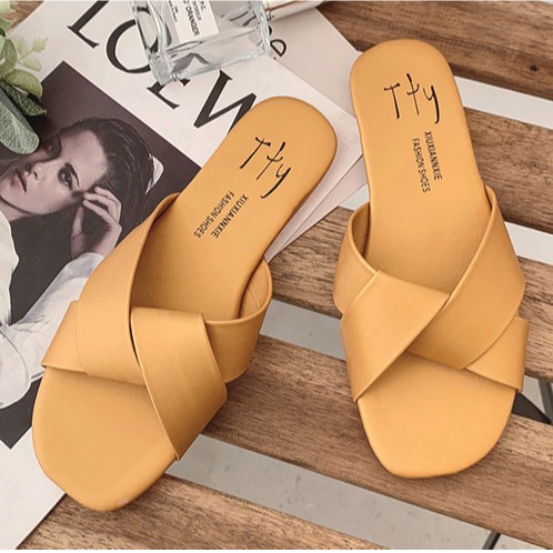 (Hàng Mới) Dép nữ quai chéo sang chảnh_G006