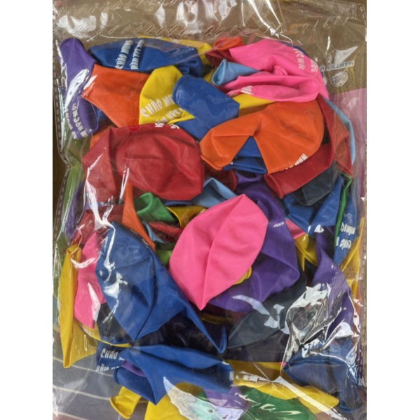 Set 100 bóng bay chào mừng năm học mới đủ màu sắc