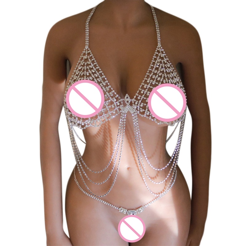 Vòng cổ Toàn Thân Đính Đá Tua Rua Phong Cách Boho Cho Nữ