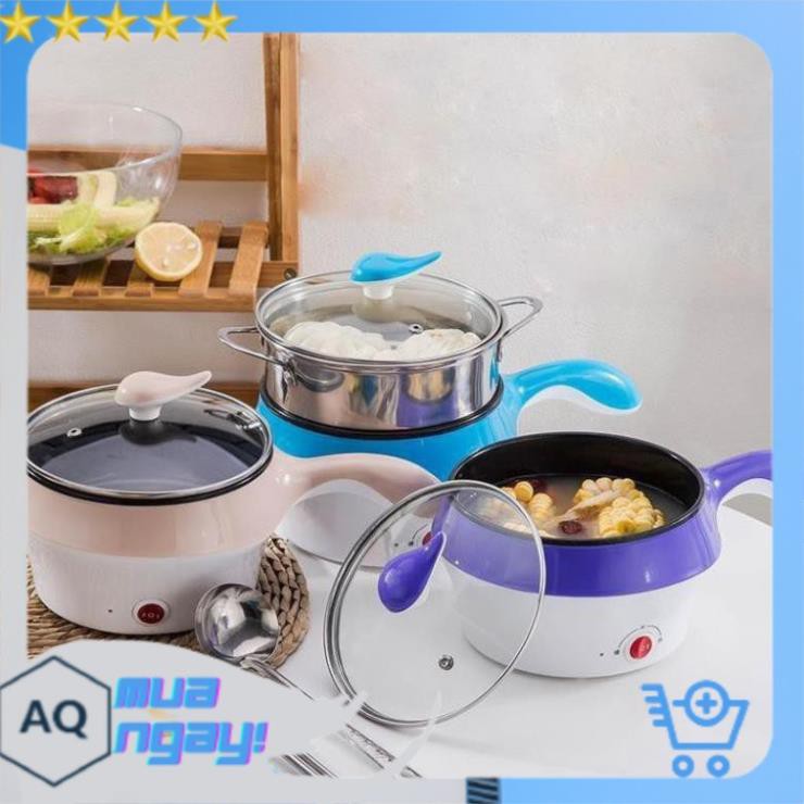 Big Sale Nồi Lẩu, Ca Nấu Mì Siêu Tốc 18Cm Mini Đa Năng, Chiên, Hấp, Lẩu, Rán Siêu Tiện Dụng