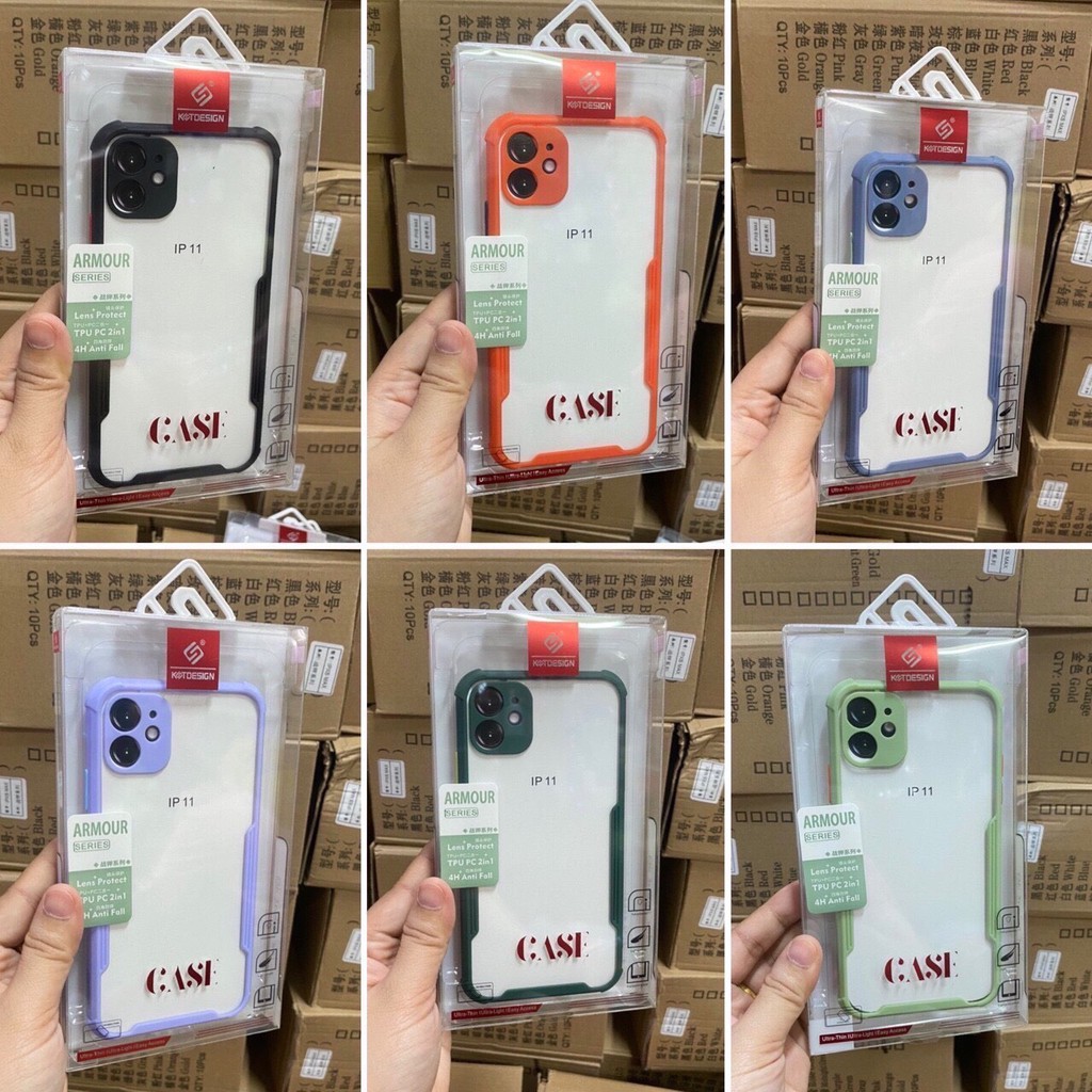 CHÍNH HÃNG Ốp lưng KST iPhone 12 13 / PRO / MAX  Mặt lưng trong, Viền TPU, Chống sốc , chống ố , chống va đập