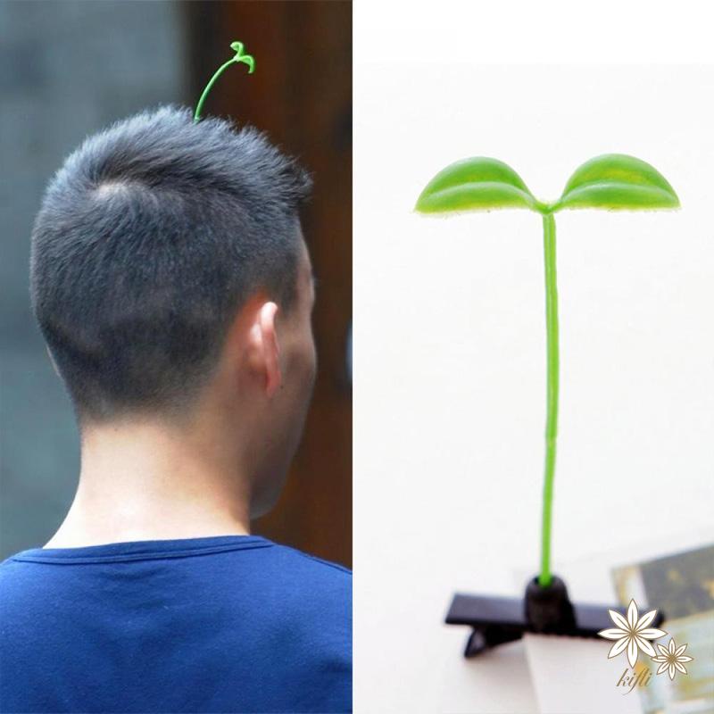 【Kifli】 Kẹp Tóc Siêu Ngố Hình Lá Cỏ Hình Mầm Cây Hình Đậu Hà Lan Dễ Thương
