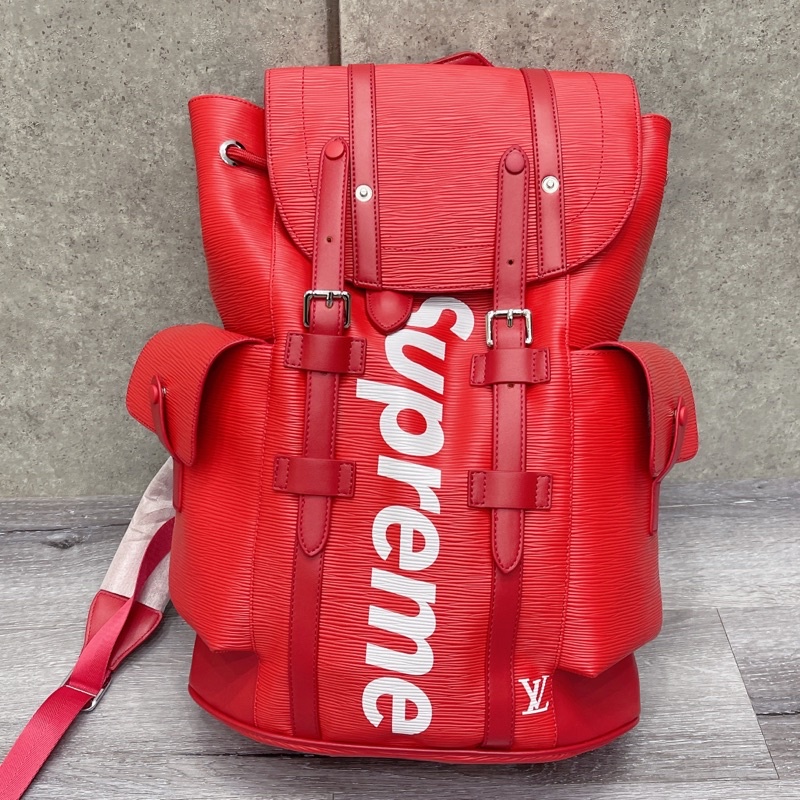 ⚡️[Mirror Quality] - Balo Luon Vuitton x S.upreme Christopher Backpack Epi PM Red, Balo S.upreme