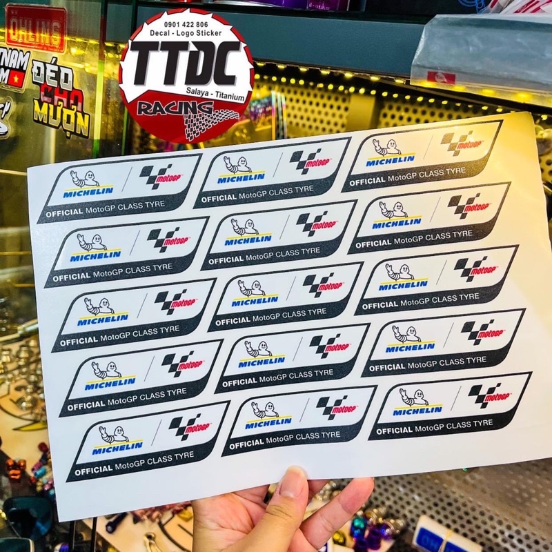 Tem Michelin Chính Hãng Chất Liệu Uv mực nổi cực đẹp ✌