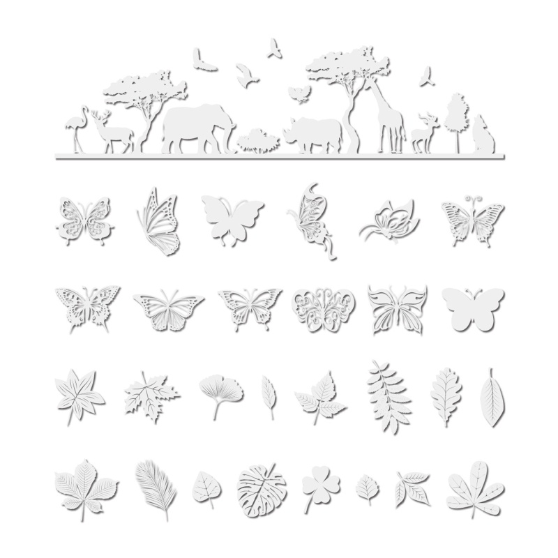 Sticker Dán Cửa Sổ Chống Va Chạm Chống Tĩnh Điện Họa Tiết Cảnh Báo Chim Và Bướm