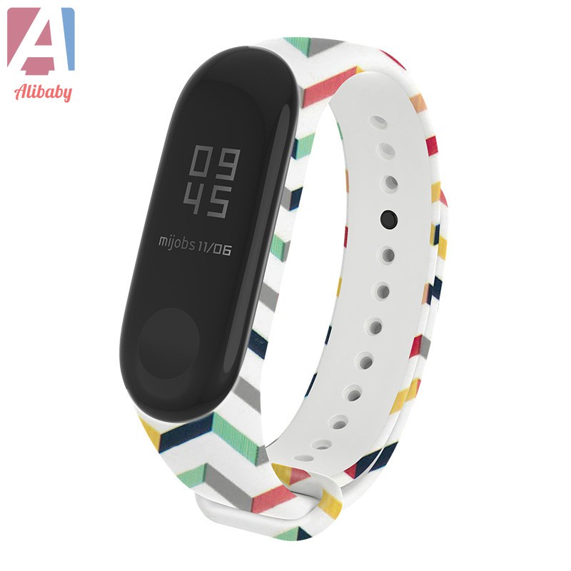 Thông Minh Dây Đeo Thay Thế Chất Liệu Silicon Màu Trơn Cho Xiaomi Mi Band 3 / 4 / 5