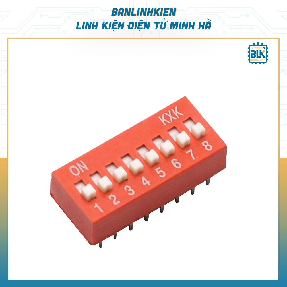 Công Tắc Bit 8P (8 Số) Màu Đỏ