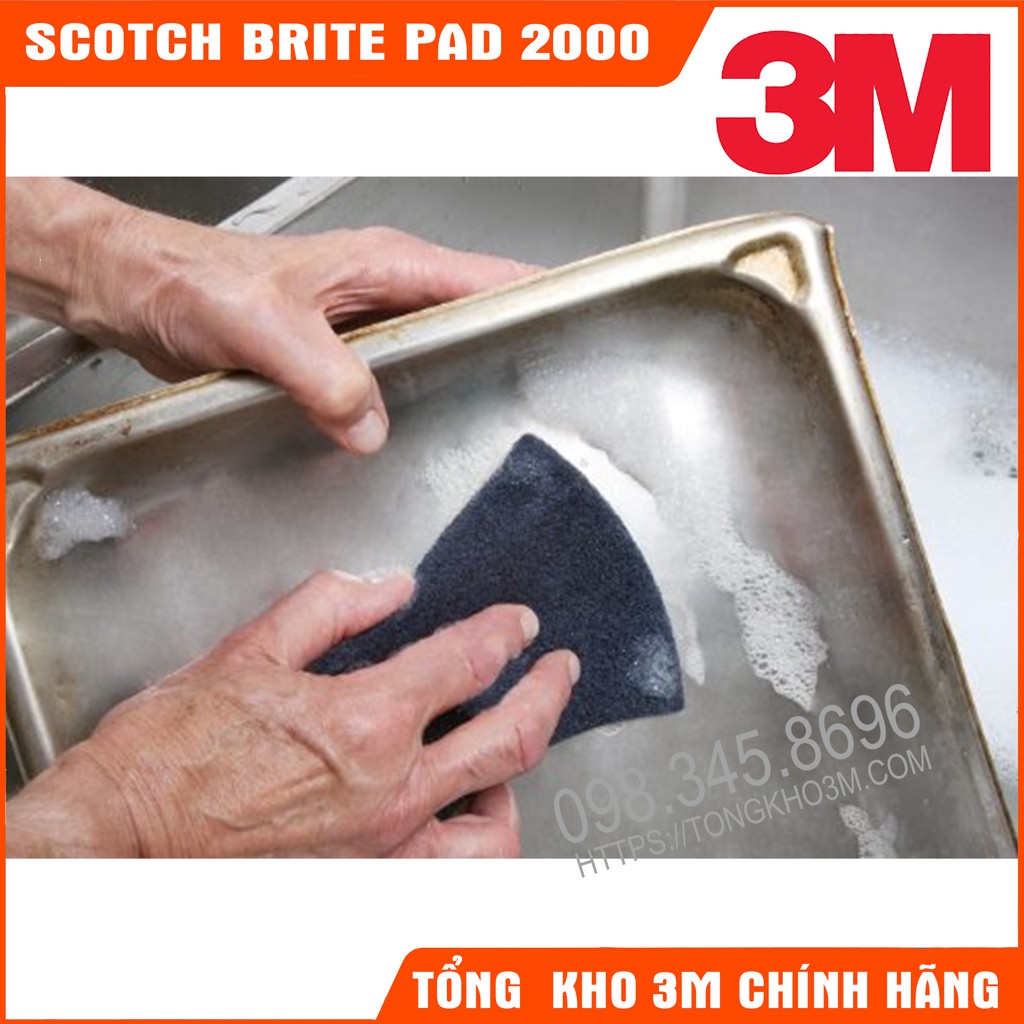 Miếng Chùi Rửa Đa Năng 3M Scotch Brite Power Pad 2000 Hạn Chế Xước