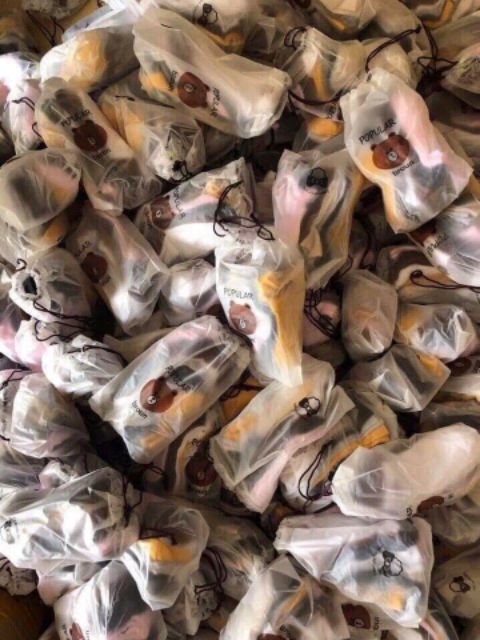 COMBO SỈ 10 SET - 100 ĐÔI TẤT GẤU BROWN