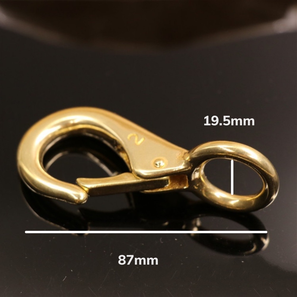 Móc Khóa Đồng Thau Nguyên Chất 3 Size - Đáy Tròn Cố Định