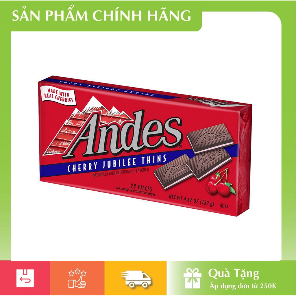 [HÀNG CHÍNH HÃNG] Kẹo Socola Andes Vị Cherry Anh Đào