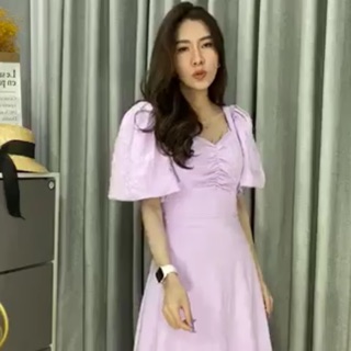 Thanh lý váy tím tay phồng Loan Lâm