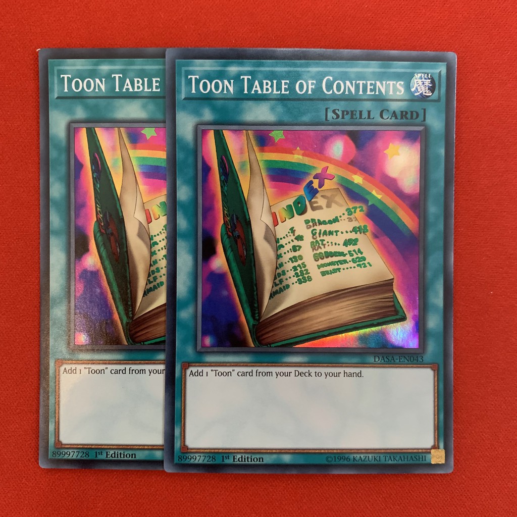 [EN-JP][Thẻ Bài Yugioh Chính Hãng] Toon Table of Contents