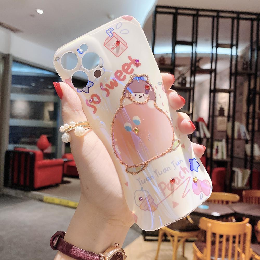 Samsung S21 Ultra A52 A72 A32 M02 A12 A02S A02 S20 Note 20 Ultra S21 S20 Plus S20FE Note 10 Plus Note10 Lite Edge Protector Case with Lens Protector Shockproof Case Cartoon Painting Case S21+ Case Girl