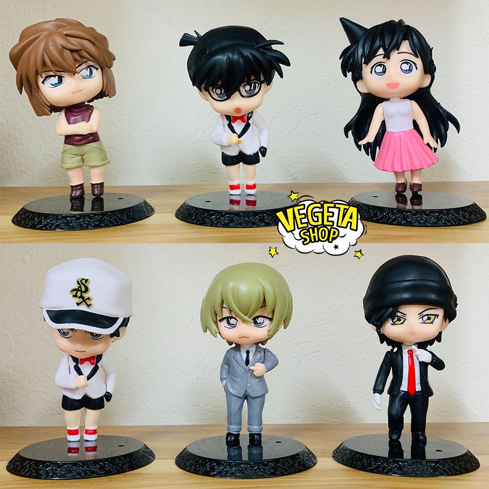 Mô hình Conan Haibara Shinichi Ran Mori Kaito Kid Tooru Toru Amuro Shuichi Akai Hanzawa Hattori Heiji Conan - Cao 9~12cm