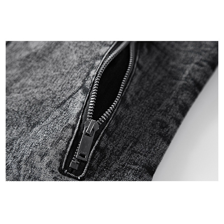 Áo Khoác denim Trơn Màu Thời Trang Thu Đông retro Dành Cho Nam