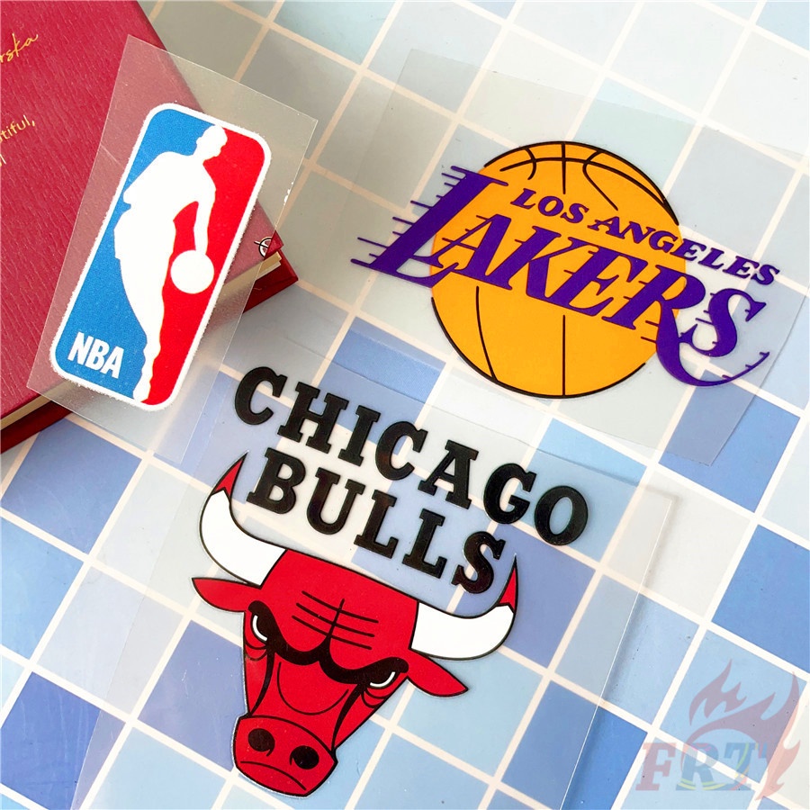 ◆ Nhãn Dán Vinyl Chuyển Nhiệt Nba - Chicago Bulls / Los Angeles Lakers ◆ 1 Sticker Dán Ủi Với Thiết Kế Đẹp Mắt