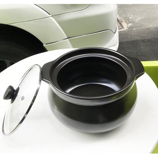 Nồi đất hầm thịt, gà thuốc bắc 4 lít (Đen)