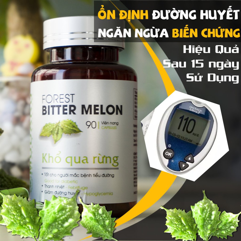 [Chính Hãng] - Viên Uống Khổ Qua Rừng MUDARU hộp 90 viên nang - Hỗ trợ ngăn ngừa biến chứng tiểu đường