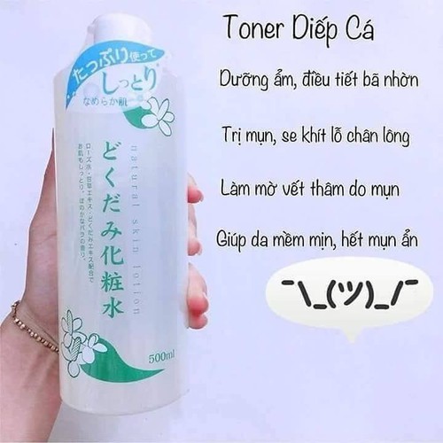 💖FREESHIP💖 Nước hồng Dokudami Natural Skin Lotion chiết xuất rau diếp cá 500ml