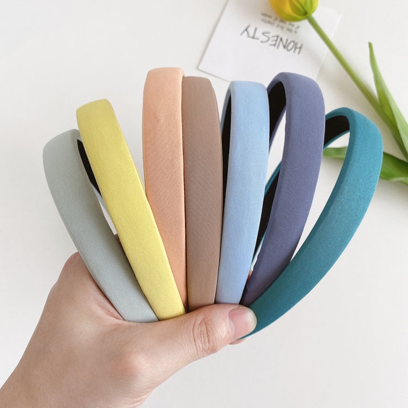 Băng Đô Cài Tóc Bản Rộng 6 Màu Sắc Ngọt Ngào Thời Trang