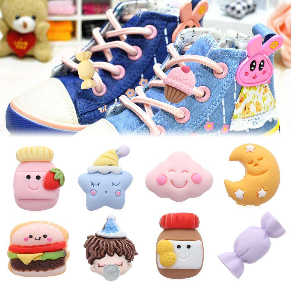 CACTU Khóa Trang Trí Giày Trẻ Em Màu Sắc Macaron Xinh Xắn