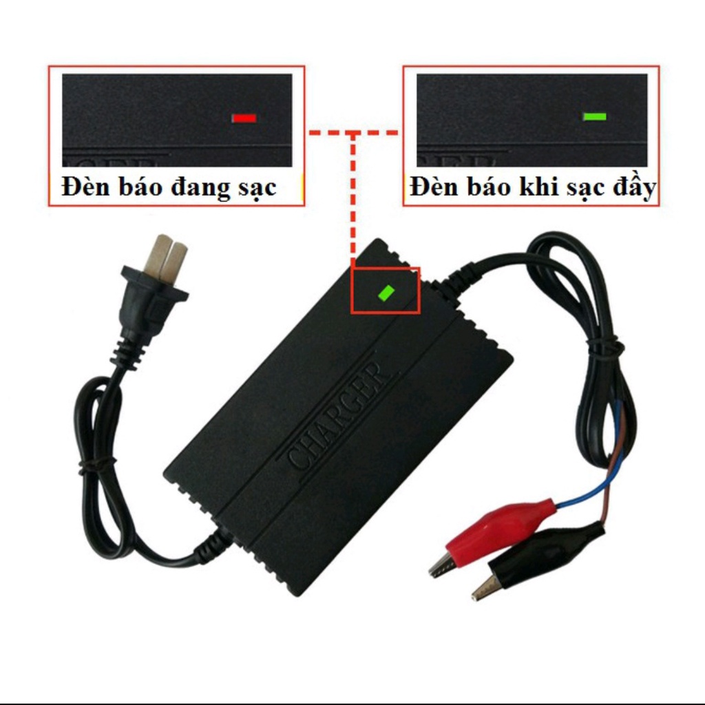 Bộ nạp ac qui xe máy, ô tô 12V. Nap được tất cả các cỡ bình từ 2AH-20AH - LiMo