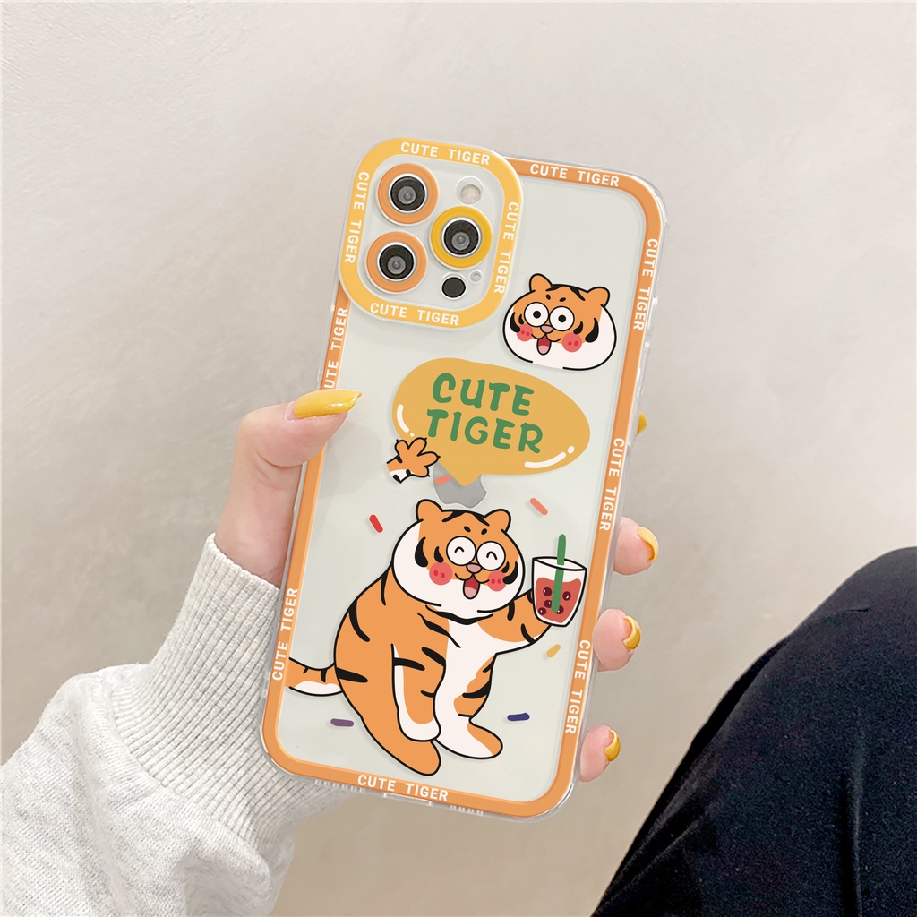Ốp lưng iphone Cute Ti.ger cạnh vuông 6/6plus/6s/6splus/7/7plus/8/8plus/x/xr/xs/11/12/13/pro/max/plus/promax | BigBuy360 - bigbuy360.vn