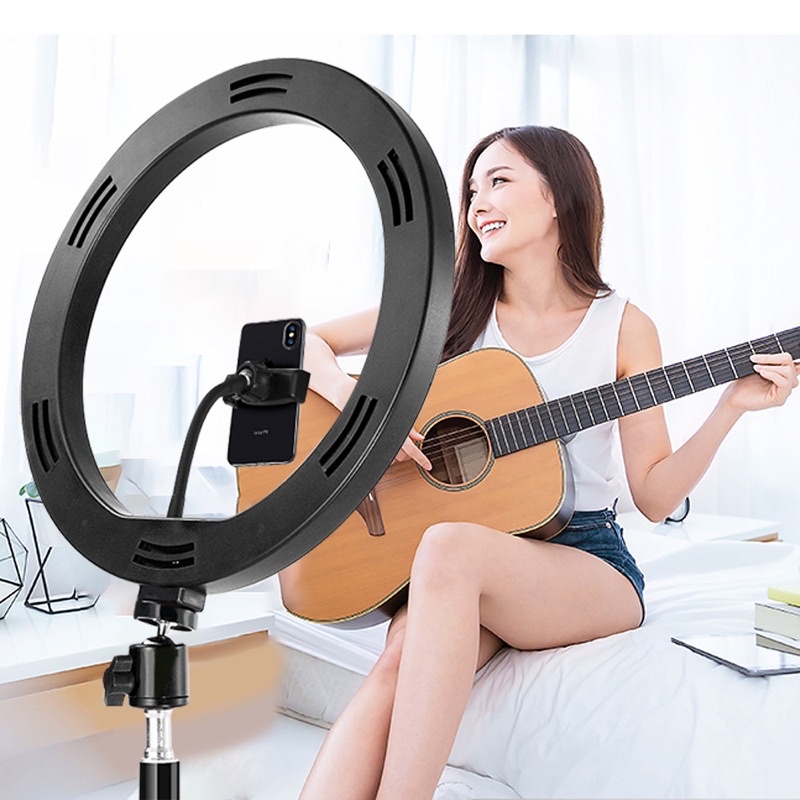Đèn LIVESTREAM FULLBOX LOẠI 1 Đủ Size 16cm 26cm 30cm 33cm 36cm 3 Kẹp Hỗ trợ Chụp ảnh bán hàng makeup quay clip