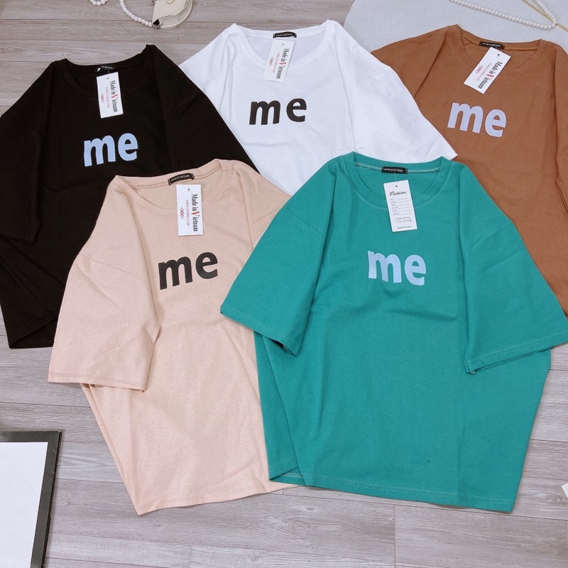 Áo thun ME dáng thụng tay lỡ Áo phông cotton áo ngắn tay