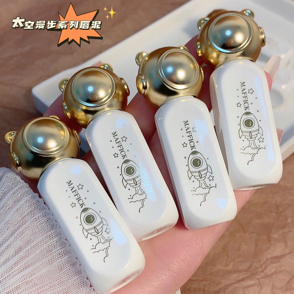 Son Môi Maffick Dạng Lỏng Chống Thấm Nước Thiết Kế Hình Chú Gấu Xinh Xắn