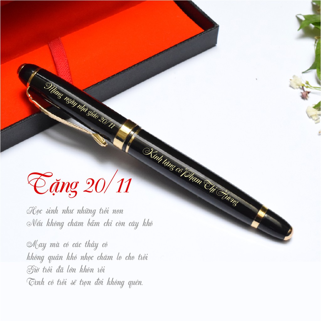 Bút kim loại💖HVP💖khắc tên,logo,câu chúc theo yêu cầu - Bút khắc tên làm quà tặng sinh nhật cho thầy cô,bạn bè,Sếp-BKV03