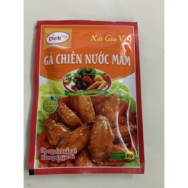 Sốt gia vị gà chiên nước mắm thơm ngon đậm đà gói 80g