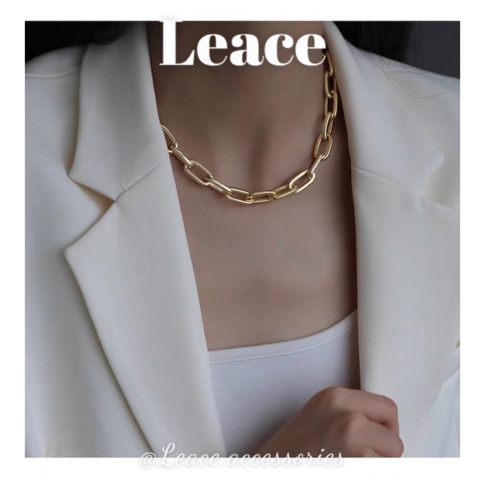 Dây chuyền, vòng cổ hợp kim xích rỗng thời trang cá tính NL002 Leace.accessories