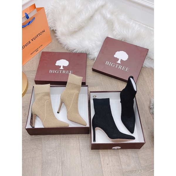 Bốt lên sần gót mảnh bigtree dáng cao