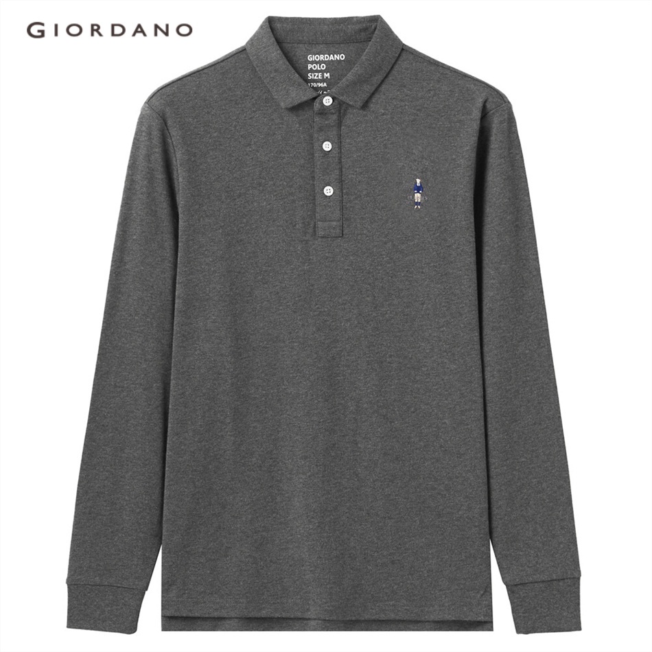 Áo thun Giordano 01011782 polo nhám dày thêu hình cho nam | BigBuy360 - bigbuy360.vn