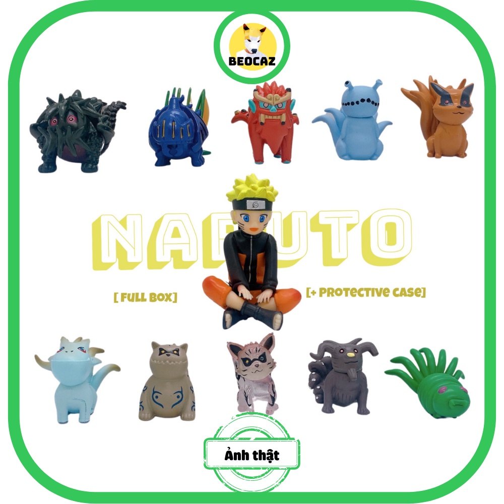 [Ship Hỏa Tốc][Full Box] [Tặng Hộp Bảo Vệ mẫu No Box] Set mô hình Naruto và 10 vĩ thú triệu hồi của các Kage