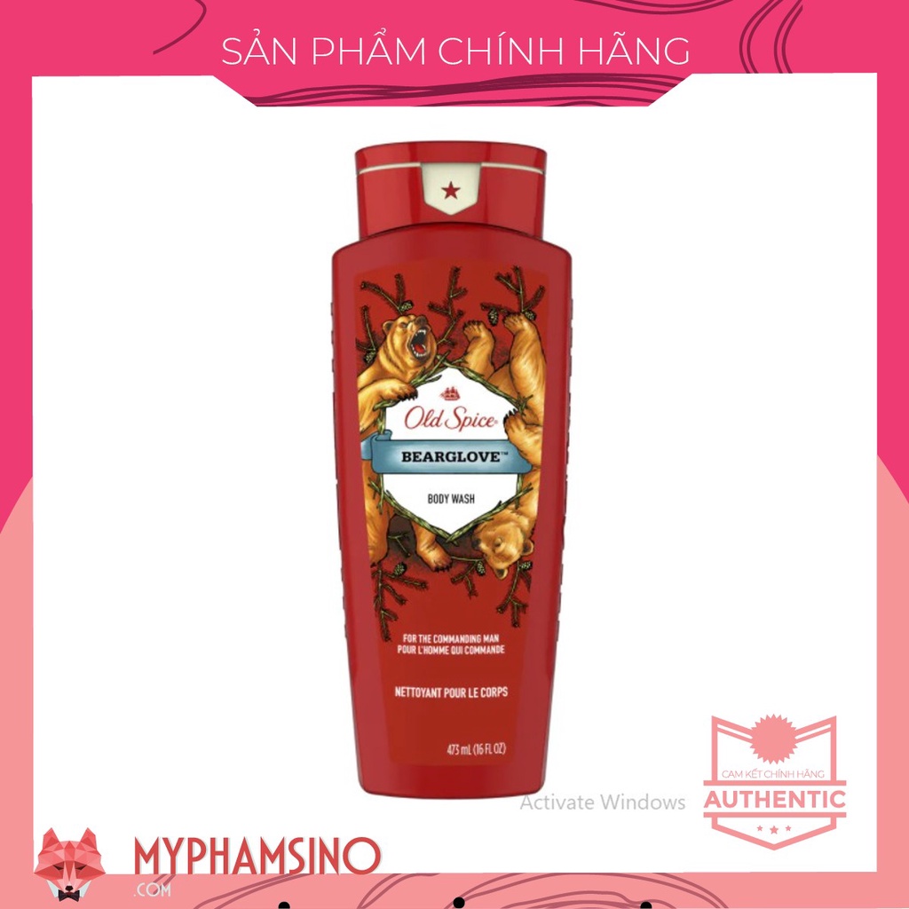 Sữa tắm Old spice Bearglove hương thơm nam tính, quyến rũ