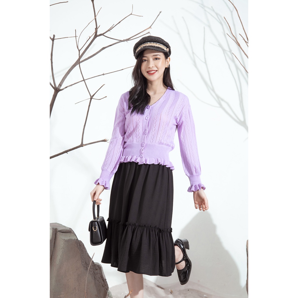 Áo cadigan gấu bèo GUMAC AA11303 | BigBuy360 - bigbuy360.vn