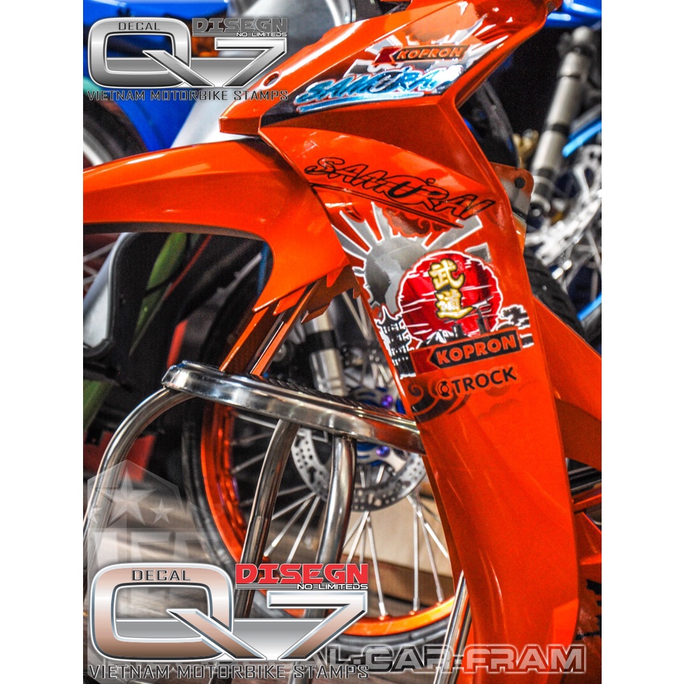 Tem Rời Sirius 110 SAMURAI CAM ĐEN