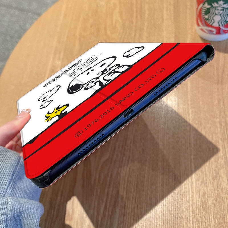 Bao Da Máy Tính Bảng In Hình Snoopy Cho iPad 2021 10.2 inch mini 6 9 8 mini 4 Air 3 / 2 / 1