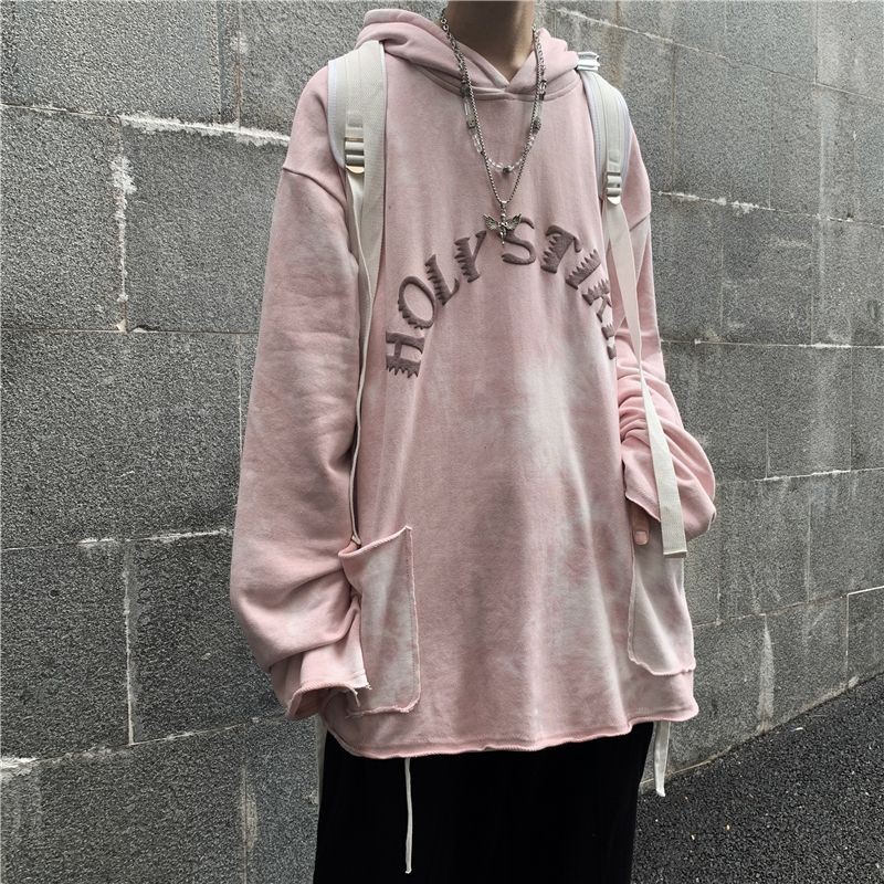ORDER_ Áo Nỉ Mũ Loang Unisex Ulzzang