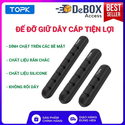 Đế kẹp, giữ dây cáp TOPK hỗ trợ sắp xếp gọn gàng không gian làm việc