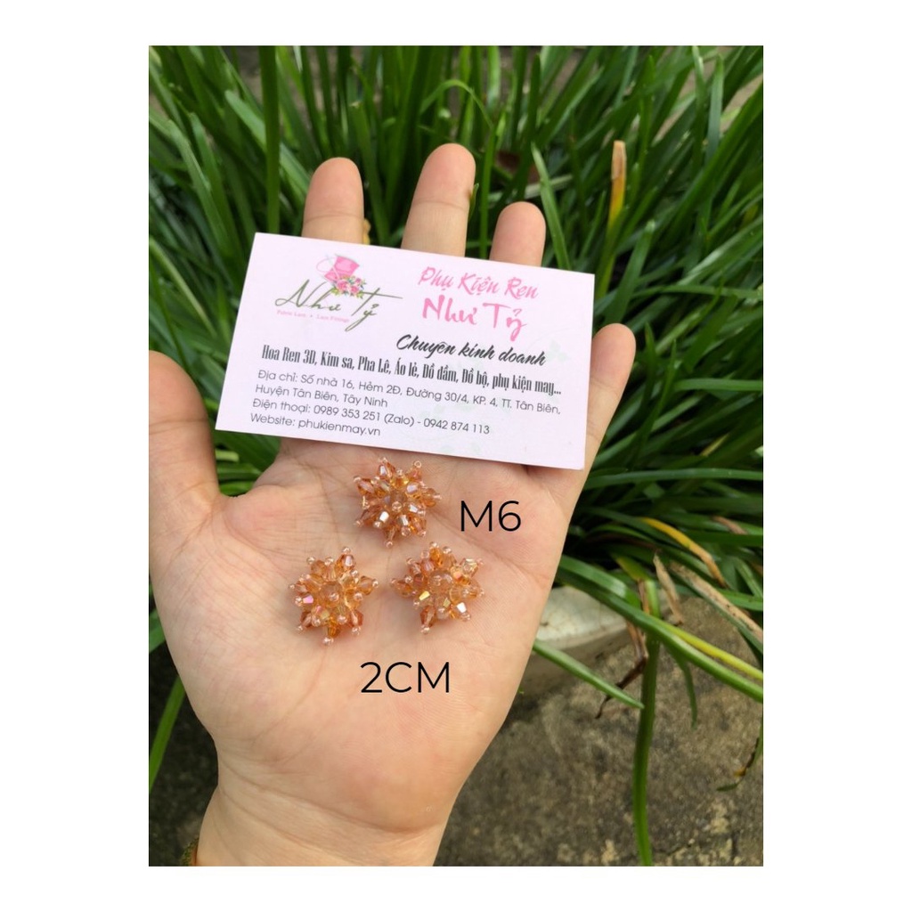 [Ảnh thật] [Có sẵn] combo 10 nhụy hoa kết đá pha lê 3cm