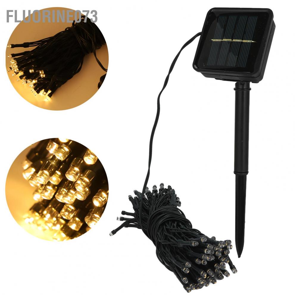 [Hàng Sẵn] Đèn dây LED 100 chip sử dụng năng lượng mặt trời treo ngoài trời siêu dài trang trí cho lễ cưới Giáng sinh【Fluorine073】