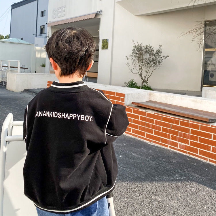 Áo Khoác Bóng Chày Phối Màu Tương Phản Thời Trang Mùa Xuân Cho Bé Trai