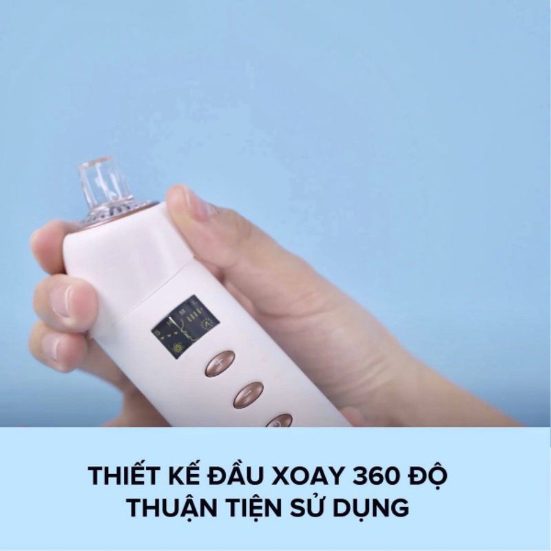 Máy hút mụn đầu đen nóng lạnh MaxCare Max666 - Màu hồng, 2 đầu hút, pin 2000mAh